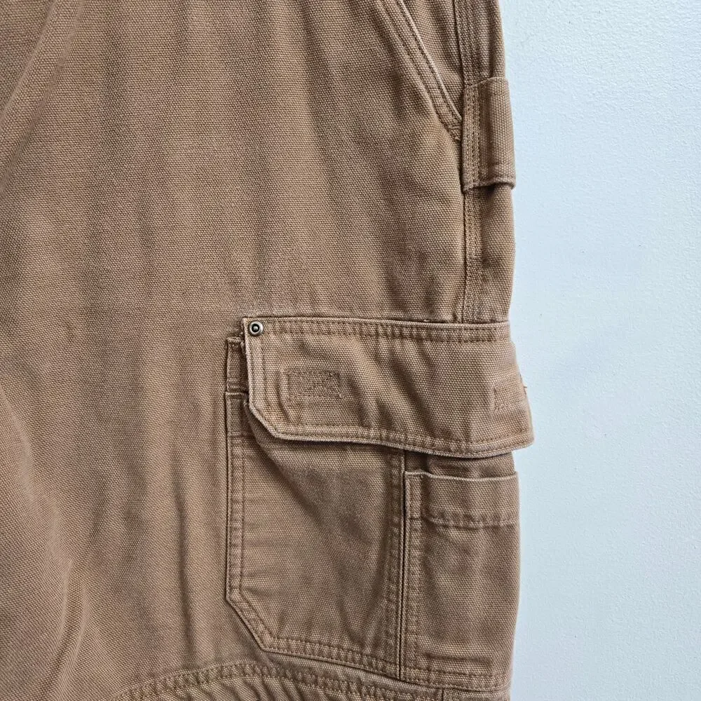 Duluth Trading Co. Men's Cargo Work Shorts – Size 46, 100% Cotton, Tan